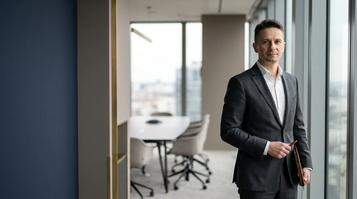 Alen Avdić reviewing financial documents