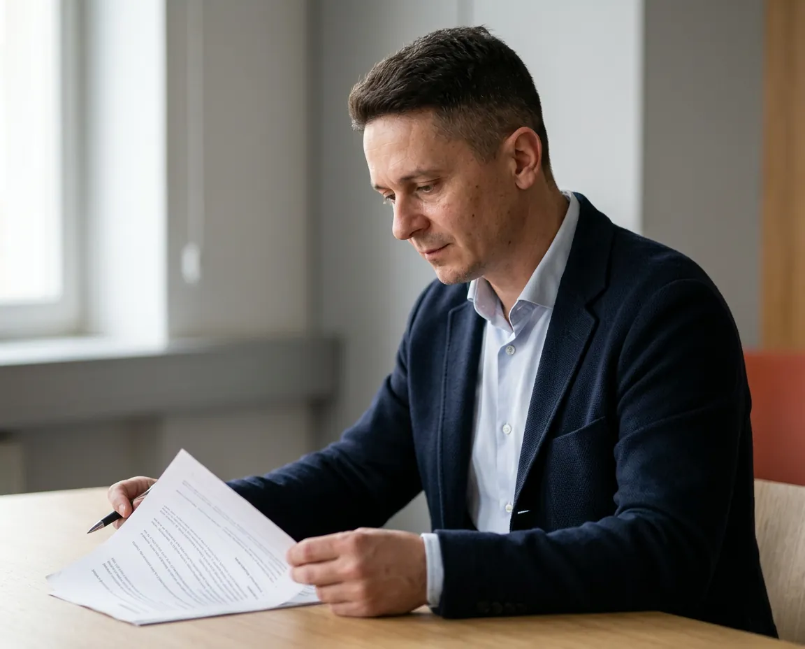 Alen Avdić reviewing financial documents