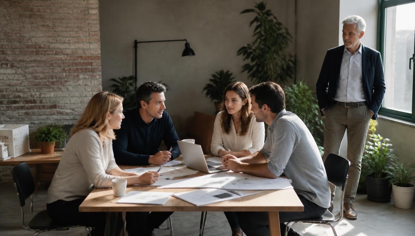 A mature owner observes a capable team running a structured working session without his intervention.
